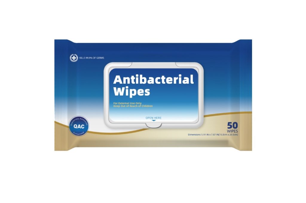 Antibacterial disinfectant wipes 50 count pack Safety 1st PPE